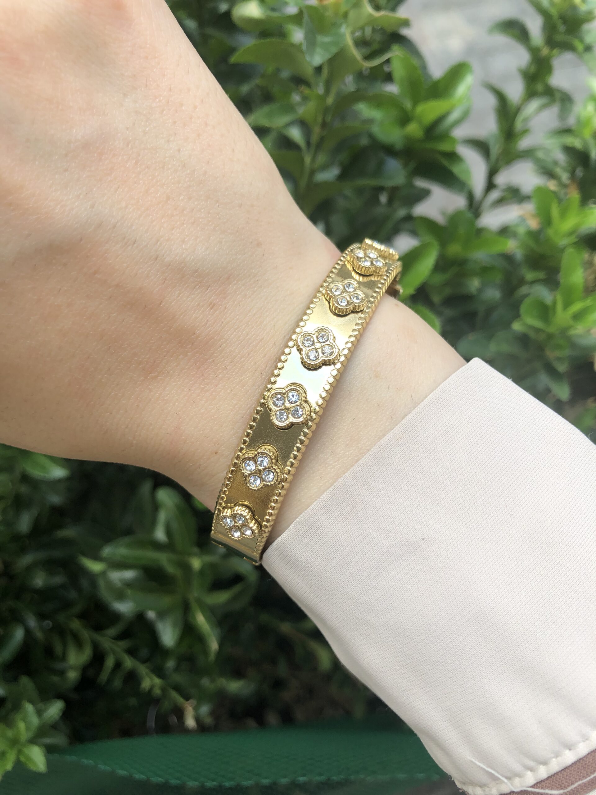Taşlı Van Cleef Çelik Kelepçe